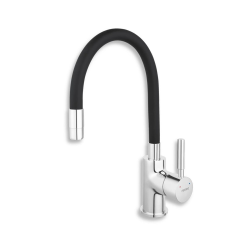 Novaservis Mélangeur évier Novaservis avec poignée silicone noir/chrome 70710.0C