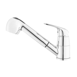  S-Line Pro mitigeur d&apos;évier sur pied avec douchette extractible, 2 jets, chrome (SIKOBSLPRO283)