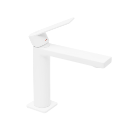  B-Way mitigeur de lavabo sur pied à levier, sans vidage, blanc mat (SATBSBW271B)