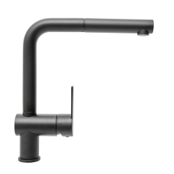  B-Way mitigeur de cuisine sur pied avec douchette extractible, noir mat (SATBSBW185)