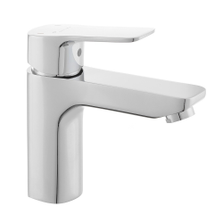 Optima Cube Way mitigeur de lavabo sur pied sans vidage, taille M, chrome (CU271M)