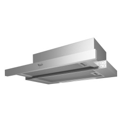 Hotte encastrable en aluminium, extraction de 304 m3/h, 3 vitesses, chrome brossé (AKR7491IX)