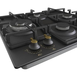 Gorenje Classico plaque de cuisson au gaz, 4 foyers,  noir (GW6D42CLB)