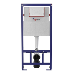  Pack WC bâti-support léger 112 cm ECO 2L Swiss Aqua Technologies + WC suspendu Ceramia + plaque noir mat (STECE14BMT01-FR)