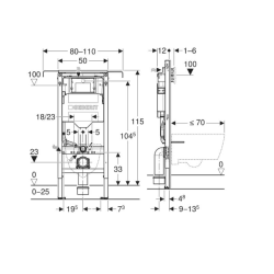 Duofix bâti-support WC suspendu pour paroi légère, hauteur 112 cm (111.350.00.6)  Duofix bâti-support WC suspendu pour paroi légère, hauteur 112 cm (111.350.00.6)