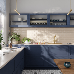 Ceramia Timeless 55x45x21 cm évier encastrable en inox 304 + mitigeur inox avec douchette extractible, or brossé (TMLKST-5545BG-M1)