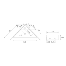 Lavabo d&apos;angle SAT Mood 56x34 cm avec trop-plein (SATM5634)