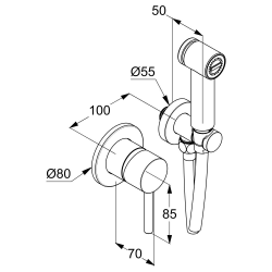  Kludi Bozz bidet mixer avec bidet douche chrome 389980576