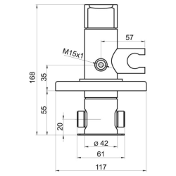 Mélangeur bidet Novaservis Metalia 58 avec corps de mélangeur chromé 58211,0  Mélangeur bidet Novaservis Metalia 58 avec corps de mélangeur chromé 58211,0