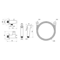  Ravak valve murale avec bidet douche chrome X070166
