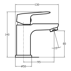  Mélangeur lavabo Novaservis Titania Cosmos avec clic-clamp chrome 90203,0