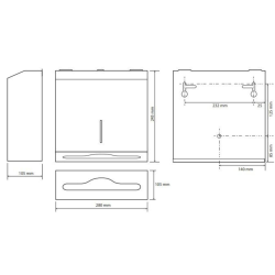  Distributeur de serviettes en papier en acier inoxydable (113103035)