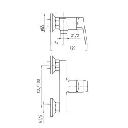  Mitigeur de douche RAV Slezák Colorado sans garniture de douche 100 mm noir mat CO281.0CMAT