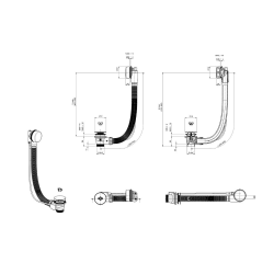 Automatisme de vidage 80 cm SAT Project, chrome (SATAVA80PRO1)  Automatisme de vidage 80 cm SAT Project, chrome (SATAVA80PRO1)