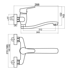  Mélangeur évier Novaservis Titania Iris New avec bras articulé 100 mm chrome 94474.0