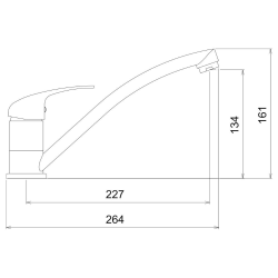  Mélangeur évier Novaservis Titania Iris avec bras articulé chrome 92091.0
