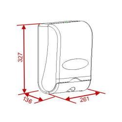  Distributeur de serviettes en papier, blanc (69081.1)