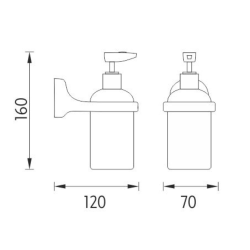  Monolith Distributeur de savon, chrome (MO4031CP26)