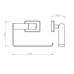  Ferro Greta Porte-papier hygiénique, noir mat (AGR33BL)
