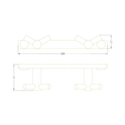  Crochet double pour salle de bain, chrome (DVOJHACEKVCR)