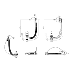 Automatisme de vidage 80 cm SAT Project, chrome (SATAVA80PROP1)