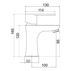  Novaservis Titania Mélangeur lavabo Fresh sans vidange chrome 96001/1.0