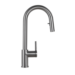  Timeless mitigeur d'évier à levier en acier inoxydable avec douchette extractible, monotrou, gun metal brossé (TMLKF285BGM)