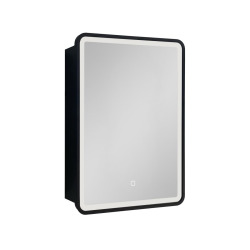 Armoire miroir LED salle de bain 50 x 71 cm – éclairage 3 couleurs – capteur – noir – SAT (SATZGALED5071CE)
