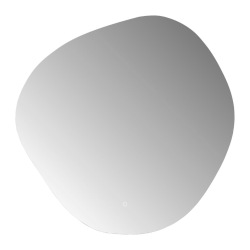80x80 cm miroir asymétrique avec éclairage LED et capteur, blanc neutre (SATZASLED80)