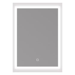 Feel 50x70 cm miroir suspendu rectangulaire avec éclairage LED et capteur, blanc (SATZFEELOBLED5070)