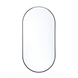 B-Way 40x80 cm miroir ovale sans tain, noir (ZBWOV8040C)