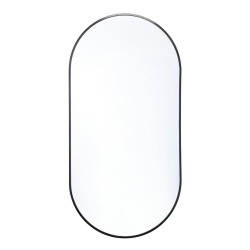Miroir ovale 60x120 cm avec cadre en aluminium noir B-Way (ZBWOV12060C)