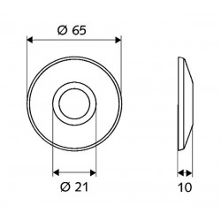  SCHELL Rosace coulissante Ø 65 mm