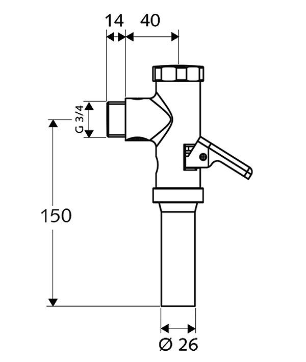 Schell Schellomat - Robinet de rinçage pour WC, chrome 027030699