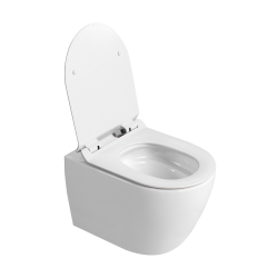 WC suspendu sans bride Tornado Quiet et fixations invisibles + abattant frein de chute (CEPX010RTORP)