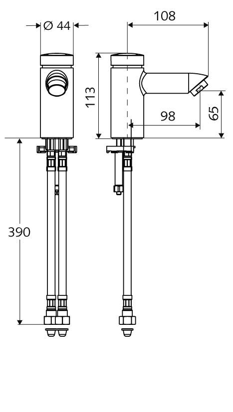 Schell Robinet urinoir poussoir