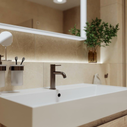 Vision 60x100 cm miroir rectangulaire avec éclairage LED 3 couleurs et capteur, transparent (SATZVIOBLED60100)  Vision 60x100 cm miroir rectangulaire avec éclairage LED 3 couleurs et capteur, transparent (SATZVIOBLED60100)