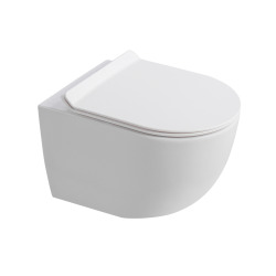 WC suspendu sans bride Tornado Quiet et fixations invisibles + abattant frein de chute (CEPX010RTORP)
