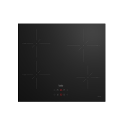 Plaque à induction 4 foyers, fonction PowerBoost, minuterie, sécurité enfant, arrêt automatique, noire (HII64400SMT)
