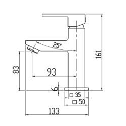  Novaservis Titania Cube mitigeur de lavabo sans vidage chrome 98801/1,0