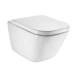 Pack WC bâti-support ECO 2 L Roca + WC suspendu Roca avec abattant SoftClose + plaque noir (ROROGAWR06-FR)