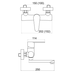 Mélangeur évier Novaservis Titania Fresh avec bras articulé 100 mm chrome 96077,0