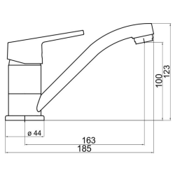  Mélangeur évier Novaservis Titania Iris Nouveau avec bras articulé chrome 94496,0