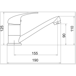  Mélangeur évier Novaservis Titania Iris avec bras articulé chrome 92096.0