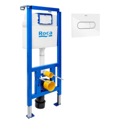 Bâti-support WC suspendu, installation sur cloison légère, hauteur 112 cm, chasse 2/4-6 L + plaque blanche (ROW01-IN)