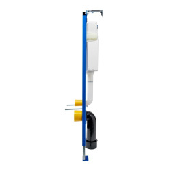 Bâti-support WC suspendu, installation sur cloison légère, hauteur 112 cm, chasse 2/4-6 L + plaque blanche (ROW01-IN)