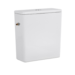 WC à poser sans bride en céramique avec abattant SoftClose + réservoir de chasse, alimentation latérale, blanc (CEPX030RREXVP)