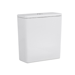 WC à poser sans bride en céramique + abattant SoftClose + réservoir de chasse, alimentation par le bas, blanc (CEPX030RREXVPBI)