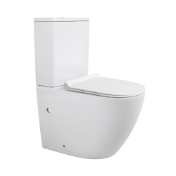 PixL WC à poser sans bride + abattant SoftClose + réservoir de chasse, alimentation par le bas, blanc brillant (CEPX030RREXVPBI)