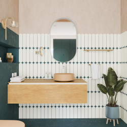  PixL vasque à poser Infinitio, 36 x 12,5 cm, sans trop-plein, moka (CEPX3636MOM)